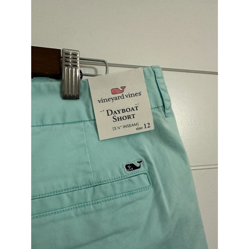 NWT Vineyard Vines Dayboat Shorts Size 12 Crystal Blue High Rise 3.5" Inseam - Picture 3 of 4